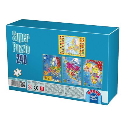 Super Puzzle - Hărți - 240 Piese - 2-25236