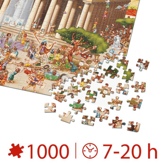 Puzzle adulți 1000 piese Cartoon Collection - Acropolis -34595