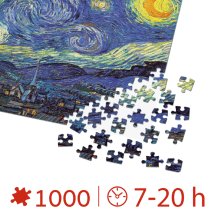 Puzzle adulți Vincent van Gogh - The Starry Night/Noapte înstelată - 1000 Piese-34351