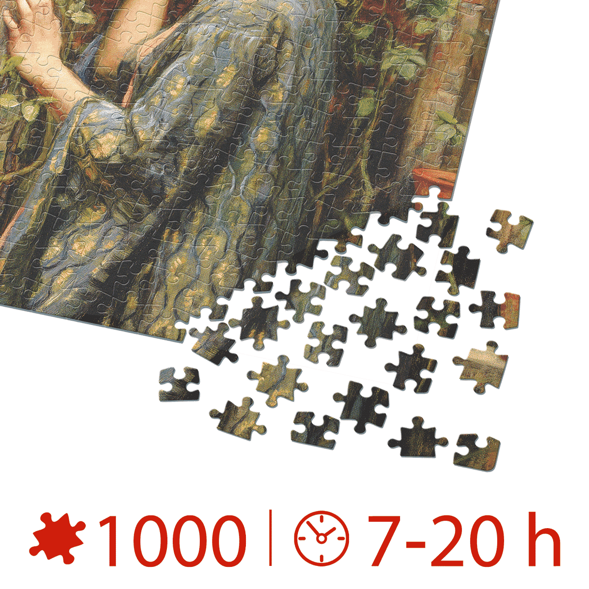 Puzzle 1000 Pezzi - John William Waterhouse: The Soul Of The Rose - Finitura Opaca, Pezzi Unici E Resistenti