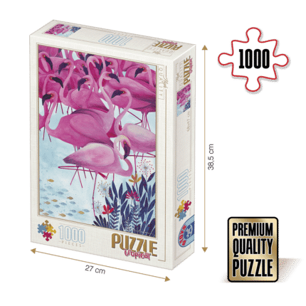 Puzzle adulți 1000 piese Kürti Andrea - Tropical - Flamingo -0
