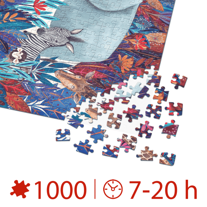 Puzzle adulți 1000 piese Kürti Andrea - Tropical - Animale exotice-34785