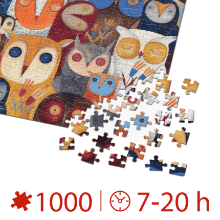 Puzzle adulți 1000 piese Kürti Andrea - Owls / Bufnițe-34821
